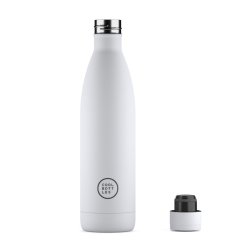Termo fľaša z nerezovej ocele COOL BOTTLES Mono White trojvrstvová 750 ml