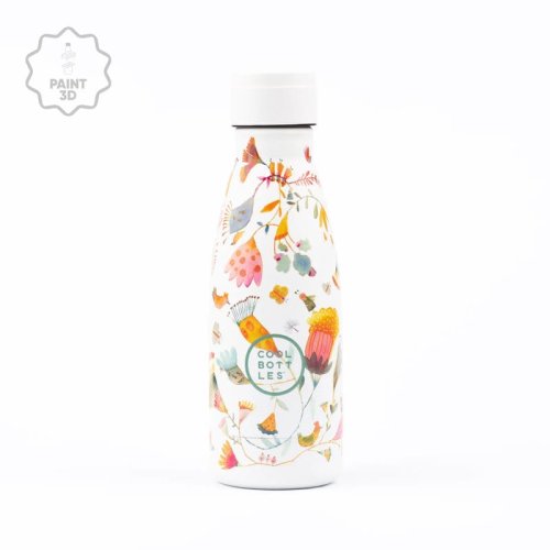 Dětská nerezová termolahev COOL BOTTLES Kids Spring Flowers třívrstvá 260ml 3D