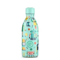Detská termo fľaša z nerezovej ocele COOL BOTTLES Kids Short Circuit trojvrstvová 500 ml 3D