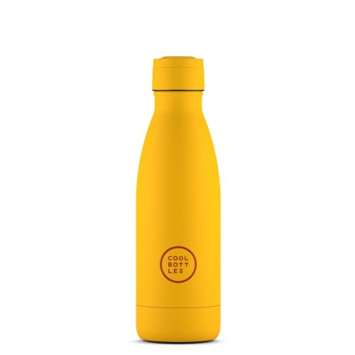 Termo fľaša z nerezovej ocele COOL BOTTLES Vivid Yellow trojvrstvová 350 ml