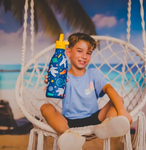 Dětská nerezová termolahev COOL BOTTLES Kids Galactic Ride třívrstvá 500 ml 3D