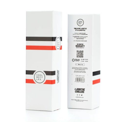 Nerezová termolahev COOL BOTTLES Xclusive! Pure White třívrstvá 500 ml