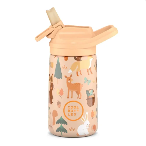 Detská nerezová termofľaša COOL BOTTLES Kiddie Woodland Buddies 350 ml 3D