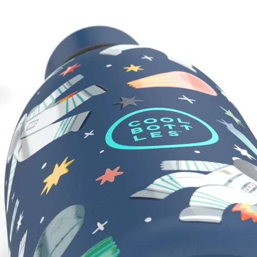 Dětská nerezová termolahev COOL BOTTLES Kids Galactic Ride třívrstvá 500 ml 3D