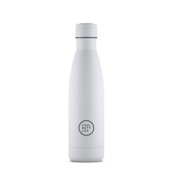 Termo fľaša z nerezovej ocele COOL BOTTLES Mono White trojvrstvová 500 ml