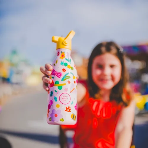 Detská termo fľaša z nerezovej ocele COOL BOTTLES Kids Bug Life trojvrstvová 500 ml 3D