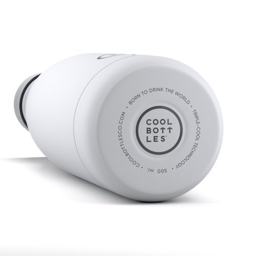 Termo fľaša z nerezovej ocele COOL BOTTLES Mono White trojvrstvová 750 ml