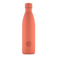 Termo fľaša z nerezovej ocele COOL BOTTLES Pastel Coral trojvrstvová 750 ml