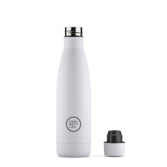 Termo fľaša z nerezovej ocele COOL BOTTLES Mono White trojvrstvová 500 ml
