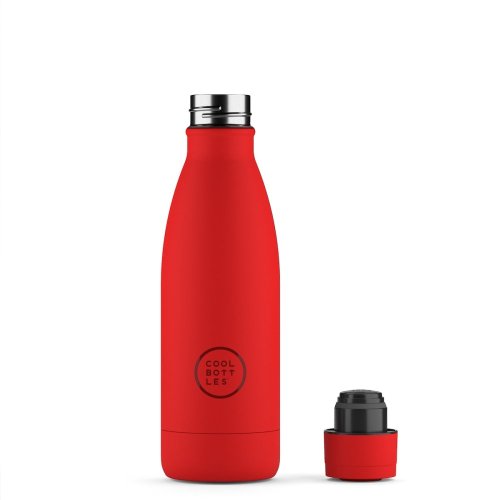 Termo fľaša z nerezovej ocele COOL BOTTLES Vivid Red trojvrstvová 350 ml