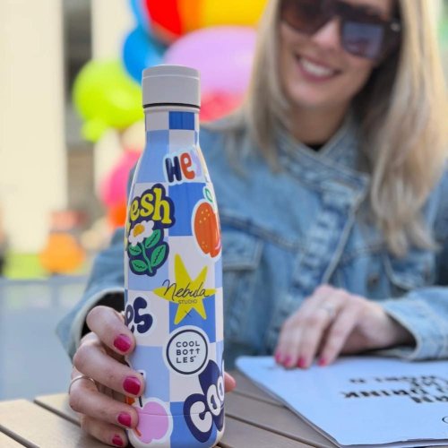 Nerezová termofľaša Cool Bottles Xclusive! Sticker Fever trojvrstvová 500 ml