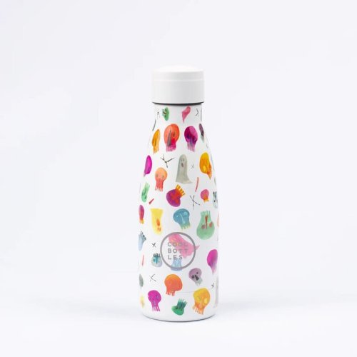Dětská nerezová termolahev COOL BOTTLES Kids Crazy Skulls třívrstvá 260ml 3D