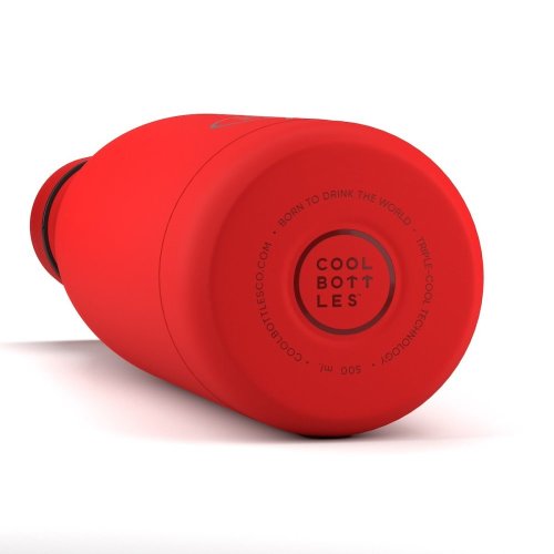 Termo fľaša z nerezovej ocele COOL BOTTLES Vivid Red trojvrstvová 750 ml