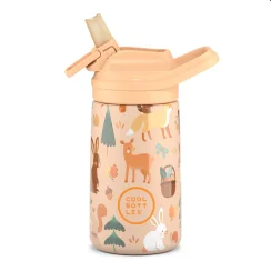 Detská nerezová termofľaša COOL BOTTLES Kiddie Woodland Buddies 350 ml 3D