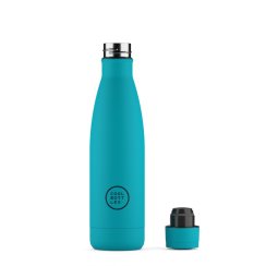 Termo fľaša z nerezovej ocele COOL BOTTLES Vivid Turquoise trojvrstvová 500 ml