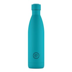 Termo fľaša z nerezovej ocele COOL BOTTLES Vivid Turquoise trojvrstvová 750 ml