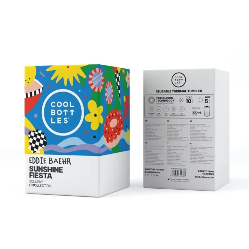 Nerezový termohrnek Cool Bottles Xclusive! Eddie Baehr - Sunshine Fiesta 330 ml