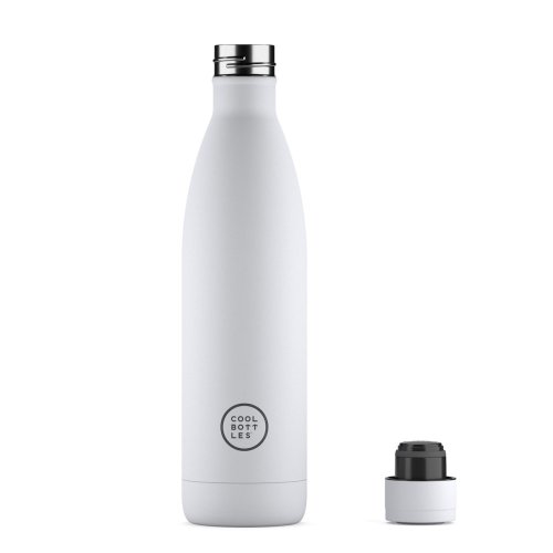 Termo fľaša z nerezovej ocele COOL BOTTLES Mono White trojvrstvová 750 ml