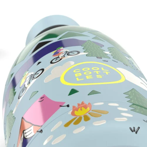 Dětská nerezová termolahev COOL BOTTLES Kids Outdoor Adventure třívrstvá 500 ml 3D