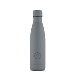 Termo fľaša z nerezovej ocele COOL BOTTLES Pastel Grey trojvrstvová 500 ml